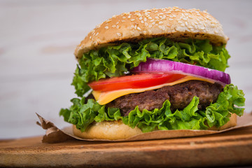 fresh tasty burgers