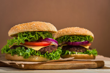 fresh tasty burgers