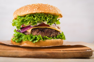 fresh tasty burgers
