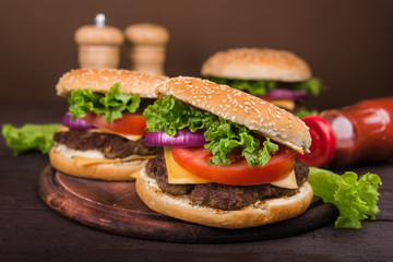 big burger with beef