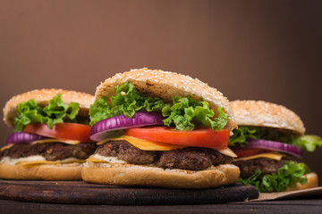 fresh tasty burgers