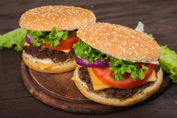 fresh tasty burgers