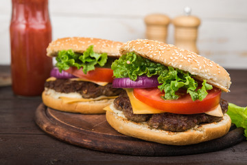 fresh tasty burgers