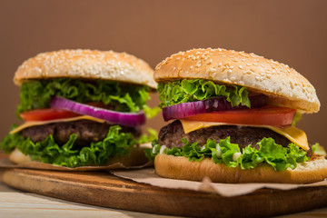 fresh tasty burgers