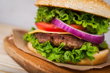fresh tasty burgers