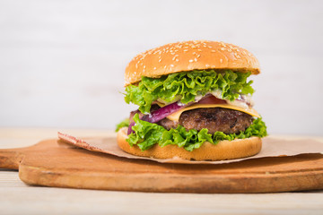 fresh tasty burgers