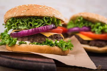 big burger with beef