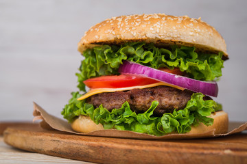 big burger with beef