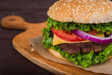 big burger with beef