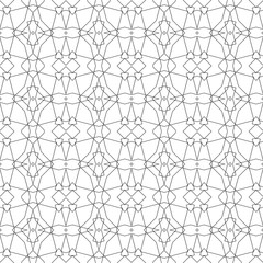Coloring book page for adult, anti stress coloring. Seamless pattern design. Decorative abstract geometric background in black and white colors