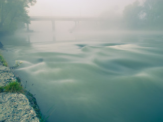 Small river in the autumn season