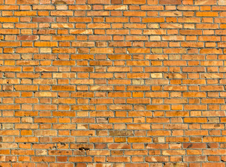 Background of the wall. Red bricks texture