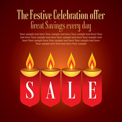 sale shopping background and label for business promotion