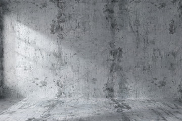 Empty concrete room wall interior