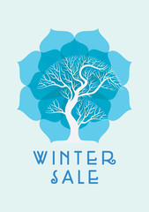 Winter creative business promotional vector.