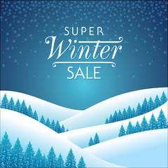 Winter creative business promotional vector.