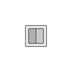 Electricity flat icon. Light switch