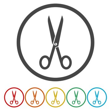 Cut, scissors, clipboard or fashion icon