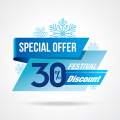 Winter creative business promotional vector.