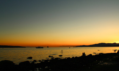 캐나다 밴쿠버 잉글리쉬베이의 선셋