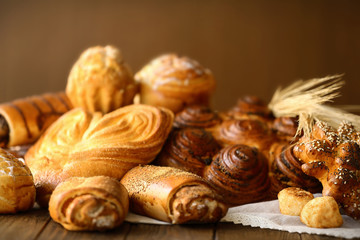 Fresh bakery products, closeup
