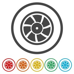Obraz premium Fan Icon, Fan Icon Eps10, Fan Icon Vector