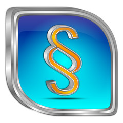 Naklejka premium Law paragraph button - 3D illustration