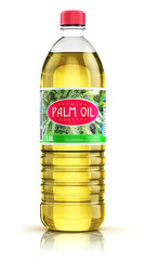 Plastic bottle with palm oil