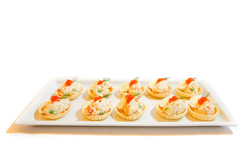 Beautiful tasty snacks