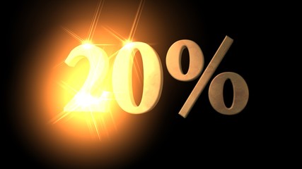 Golden sale offer on a black background