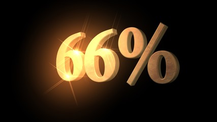 Golden sale offer on a black background
