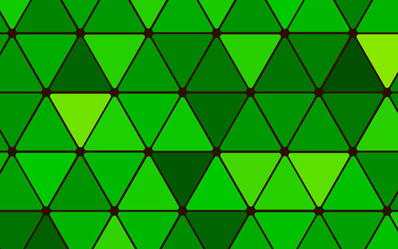 Abstract background with green triangles