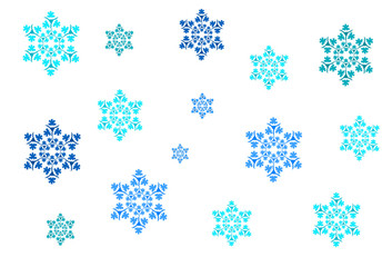 Background with blue snowflakes