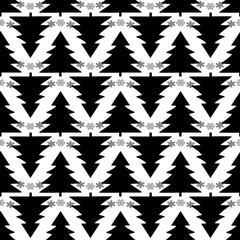 Obraz premium Christmas tree seamless pattern