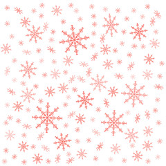 Pattern with snowflakes. Vector background.