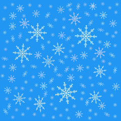 Pattern with snowflakes. Vector background.