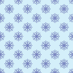 Snowflake seamless pattern