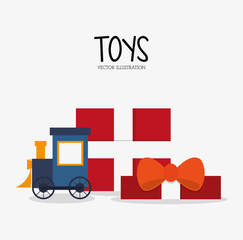 Train icon. Toy gift childhood play game and hobby theme. Colorful design. Vector illustration