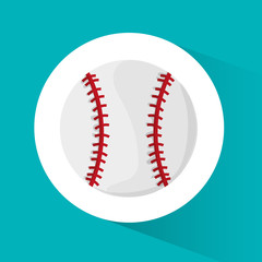 Ball icon. Baseball sport competition game and hobby theme. Colorful design. Vector illustration