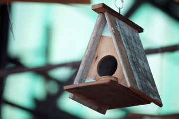 grunge wooden bird house