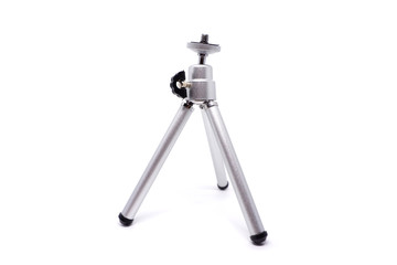 Mini tripod isolated on white background