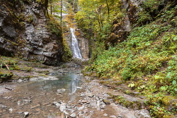 Maniavskyi waterfall.