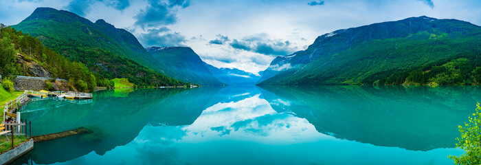 lovatnet lake Beautiful Nature Norway.