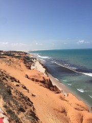 Falésia e o mar em Canoa Quebrada