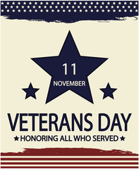 Obraz premium Veterans day card or background. vector illustration.