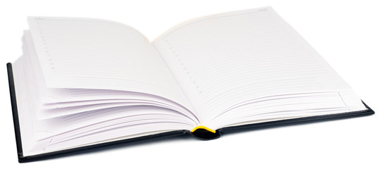Personal organizer over white