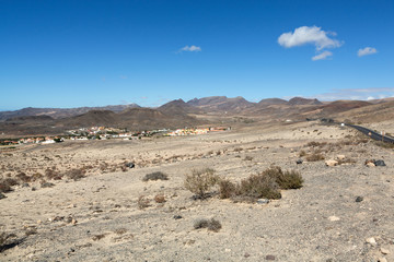 Beautiful volcanic mountains on  Fuerteventura. Canary Islands. Fuerteventura. Canary Islands