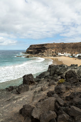 Fototapeta na wymiar Puertito de los Molinos is a small village on Fuerteventura almost built on the beach