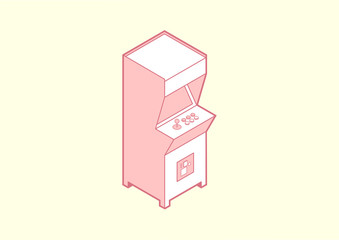 arcade machine isometric vector