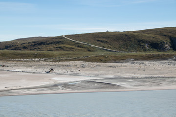 The desert and river of Kangerlussuaq, Greenland